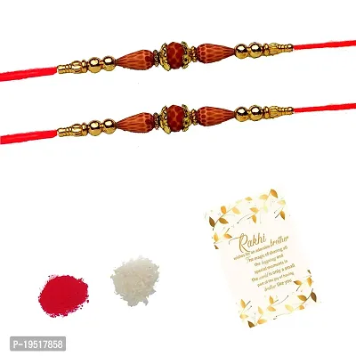 KANHA HANDICRAFT Rakhi Set for Brother Sister,raksha Bhai rakhi Bandhan, rakhi set for Bhaiya Bhabhi Rakhi Dora rakhi Roli Chawal Brother Deisgner Rakhi Combohellip;