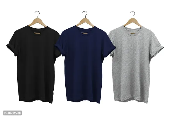 Cotton Mens Round Neck T shirts combo, Pack of 3