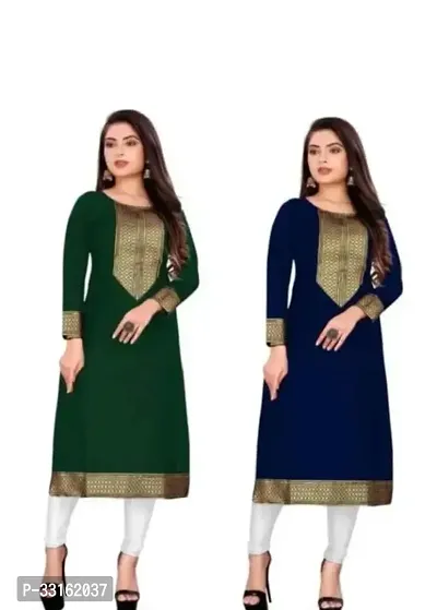 Stylish Multicoloured Banglori Silk Kurta Bottom Set For Women Pack Of 2-thumb0