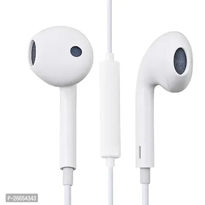 WHITE WIRED BEST QUALITY 3.5MM JACK EARPHONE