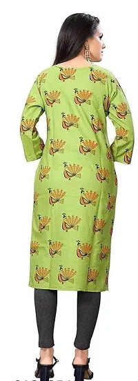 Keytruda Women's Printed Cotton Blend Regular Fit 3/4 Sleeve Lightweight Casual Wear Feeding Kurti (B-F-197_Yellow_2XL)-thumb4