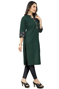 Keytruda Women's Printed Cotton Blend Regular Fit 3/4 Sleeve Lightweight Casual Wear Feeding Kurti (C-K2-Pelan-Green-XL)-thumb1