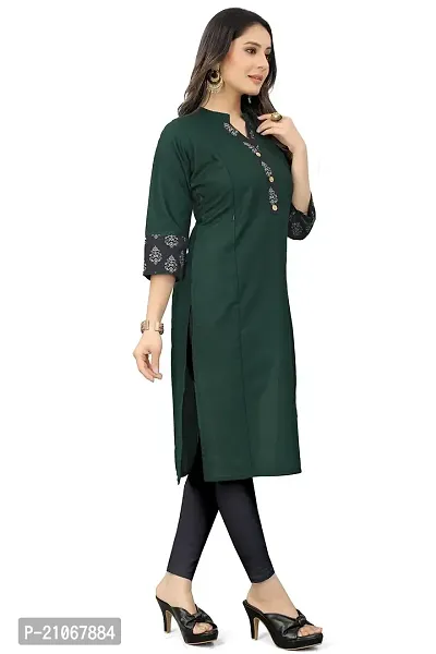 Keytruda Women's Printed Cotton Blend Regular Fit 3/4 Sleeve Lightweight Casual Wear Feeding Kurti (C-K2-Pelan-Green-XL)-thumb2
