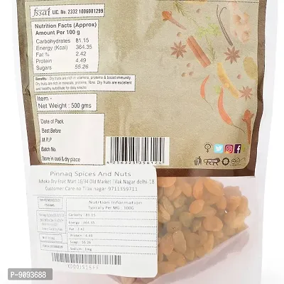 Pinnaq Spices And Nuts Dry Fruits Premium Seedless Raisins (Silver) Raisins Kishmish Small-150Gms-thumb3