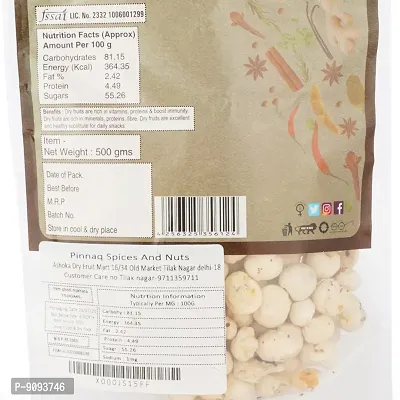 Pinnaq Spices And Nuts Dry Fruits Lotus Seed Pop/Gorgon Nut Puffed Kernels,Fox Nut (Phool Makhana 150 gm) Fox Nut  (150 g)-thumb3