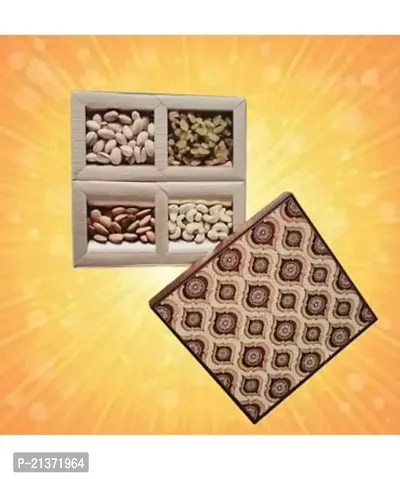 Pinnaq  4 Section Gift Box (Almond, Cashew, Pista, Raisin) Paper Gift Box-thumb0