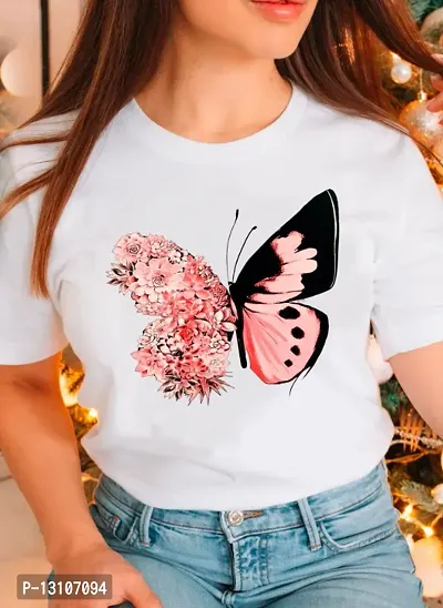 Classic Polyester Printed Tshirt for Women