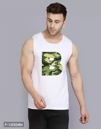 Classic Polyester Printed Basic Vests for Men