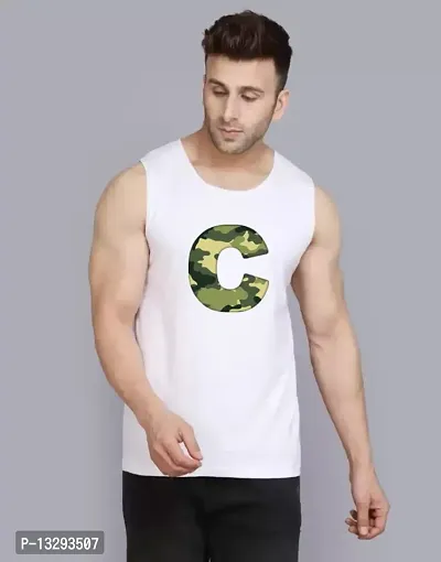 Classic Polyester Printed Basic Vests for Men