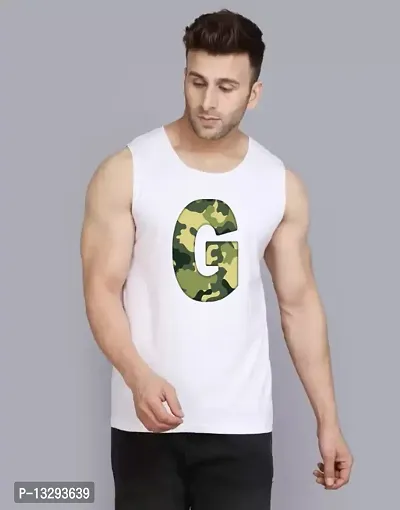 Classic Polyester Printed Basic Vests for Men