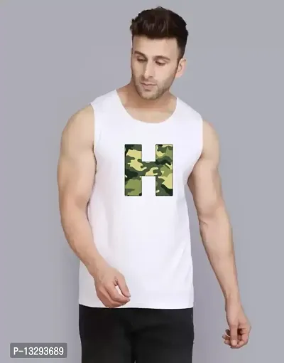 Classic Polyester Printed Basic Vests for Men