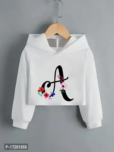 WHITE PRINTED HOODIE  FOR WOMEN