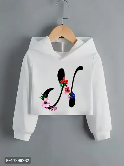 WHITE PRINTED HOODIE FOR WOMEN