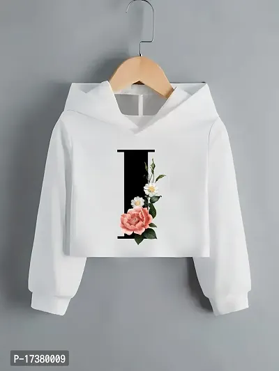 WHITE PRINTED HOODIE FOR WOMEN-thumb0