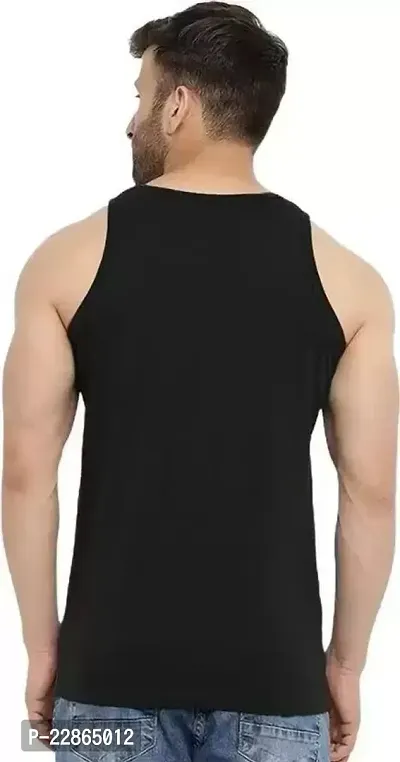 Classic Polyester Printed Gym Vest for Men-thumb2