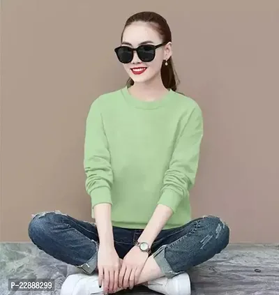 Classic Fleece Solid Sweatshirts for Women