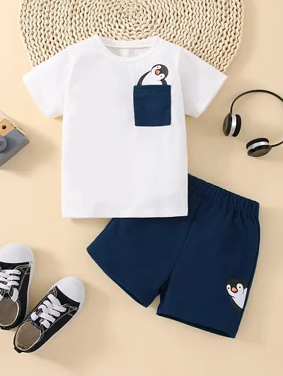 Stylish T-Shirts With Shorts Clothing Set For Boys