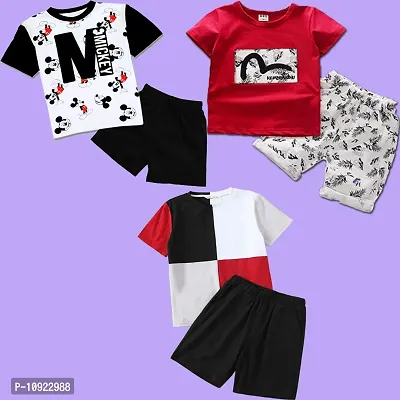 Stylish Printed Kids Boys Clothing Sets Pack Of 3