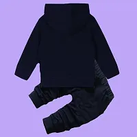 Stylish Black Winter Wear Sweatshirt Clothing Set For Kids-thumb1