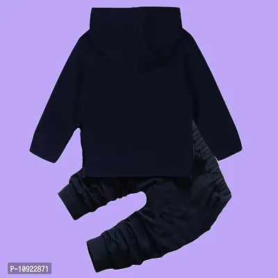 Stylish Black Winter Wear Sweatshirt Clothing Set For Kids-thumb2