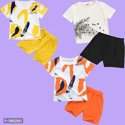 Stylish Printed Kids Boys Clothing Sets Pack Of 3