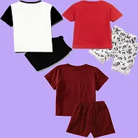 Stylish Printed Kids Boys Girls Clothing Sets Pack Of 3-thumb1