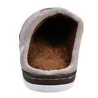 IRSOE Boys' Winter Fur Indoor Slipper Brown-thumb3