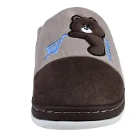 IRSOE Boys' Brown Winter Fur Slipper-thumb2