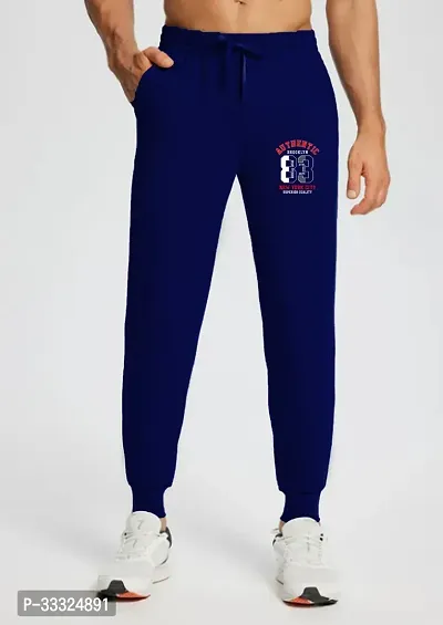 Comfortable Blue Cotton Blend Joggers For Men-thumb0