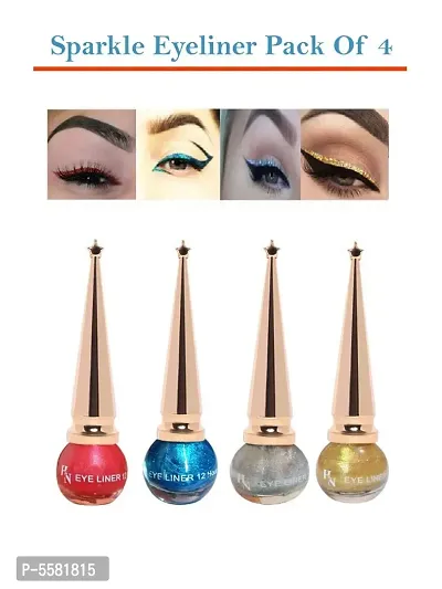 Define Your Eyes & Improve Your Impression Sparkle Eyeliner Long Lasting Waterproof  Pack Of 4-thumb0