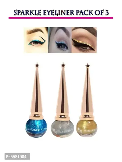 Define Your Eyes & Improve Your Impression Sparkle Eyeliner Long Lasting Waterproof  Pack Of 3-thumb0