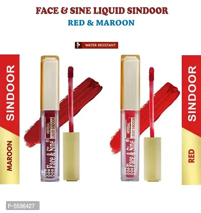 Kum Kum Herbal Liquid Sindoor Sine Red and Maroon Waterproof-thumb0