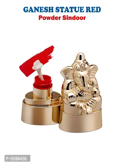 Kum Kum Herbal Ganesh Statue Red Powder Sindoor Unique and Attractive Look