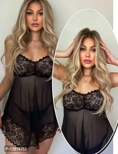 Buy Hot Womens Girls Nightgown Hot Sleepwear Sling Dress Baby doll Lingerie  Honeymoon/First Night/Anniversary Bridal Nightdress Transparent Black Color  Online In India At Discounted Prices