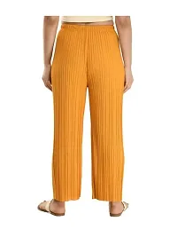 Classic Cotton Blend Palazzos Regular Fit for Women Yellow Color-thumb1