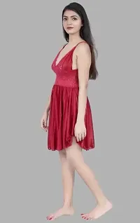 Attractive Satin Baby Doll Night Dress for Women-thumb2