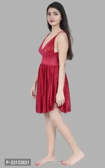 Attractive Satin Baby Doll Night Dress for Women-thumb3