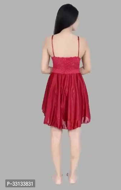 Attractive Satin Baby Doll Night Dress for Women-thumb2