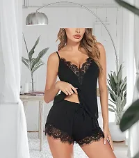 Adorable Stylish Top and Shorts Night Dress for Women-thumb2