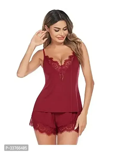 Adorable Stylish Top and Shorts Night Dress for Women-thumb3