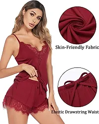 Adorable Stylish Top and Shorts Night Dress for Women-thumb1