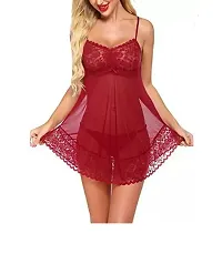 Stylish Net Babydoll Dress Combo for Women-thumb4