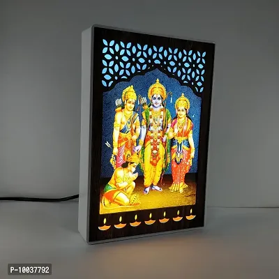 REGALOCASILA Lord Ram Family Table Lamp Idol Set for Pooja Home Decor Table Decorative Item Religious Good Luck Gift Anniversary Birthday Gifts Office Decoration Sculpture Showpiece Lamp-thumb0