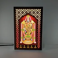 REGALOCASILA Tirupati Balaji Photo Frames For Pooja Room With Lights Home Decor | Temple Decorative Item | Religious Frame | Good Luck Gift | Anniversary Birthday Gifts | Office Decoration | Showpiece-thumb3