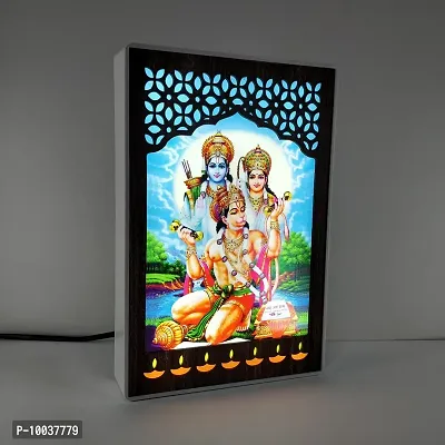 REGALOCASILA Lord Ram God Hanuman Table Lamp Idol Set for Pooja Home Decor Table Decorative Item Religious Good Luck Gift Anniversary Birthday Gifts Office Decoration Sculpture Showpiece Lamp