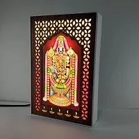 REGALOCASILA Tirupati Balaji Photo Frames For Pooja Room With Lights Home Decor | Temple Decorative Item | Religious Frame | Good Luck Gift | Anniversary Birthday Gifts | Office Decoration | Showpiece-thumb2