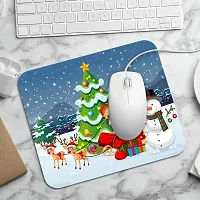 REGALOCASILA Santa Claus with Snowman Reindeer Kids Gifts Gaming Mouse Pad for Computer PC Laptop Desktop-thumb1