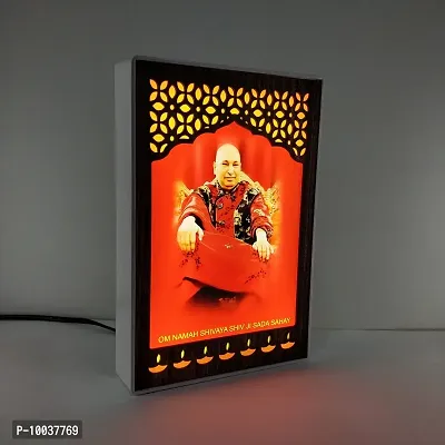 REGALOCASILA Guru Ji Photo Frames for Pooja Room with Lights | Home Decor | Temple Decoration | Religious Frame | Good Luck Gift | Anniversary Birthday Gifts | Office Decorative Item | Showpiece Lamp-thumb0