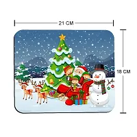 REGALOCASILA Santa Claus with Snowman Reindeer Kids Gifts Gaming Mouse Pad for Computer PC Laptop Desktop-thumb2