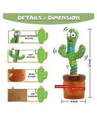 Dancing Cactus Talking Toy, Cactus Plush Rechargeable Toy, Wriggle  Singing Recording Repeat What You Say Funny Educati-thumb1